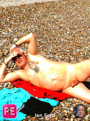 Ian Ford Naked on the beach